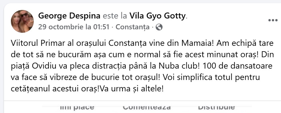 George Despina Viitoril primar al Constantei