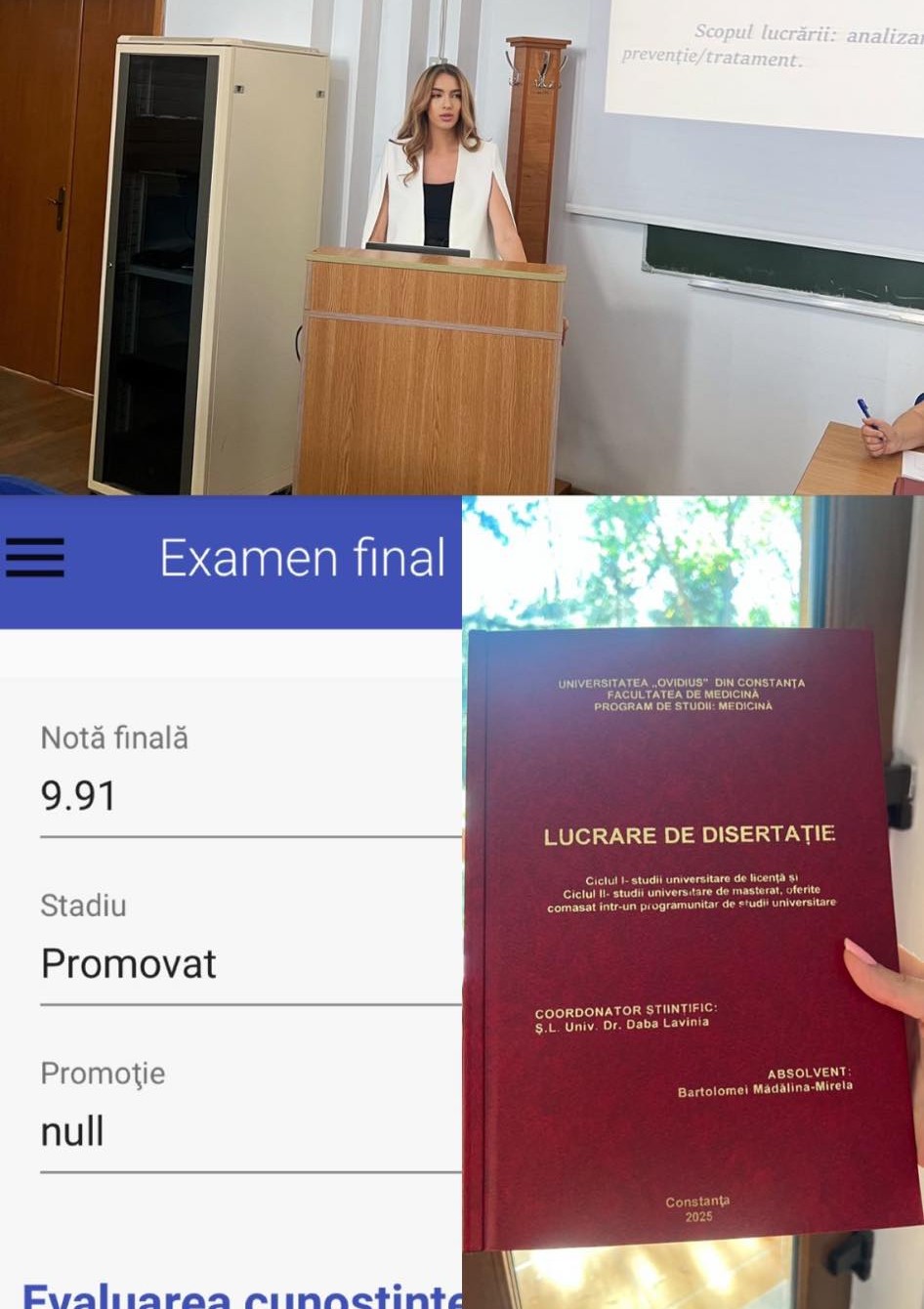 Mădălina iubita lui George Despina a terminat Medicina cu 9,91